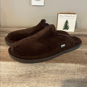 Nuknuuk Brown Suede Slip-On Soft Lined Slipper